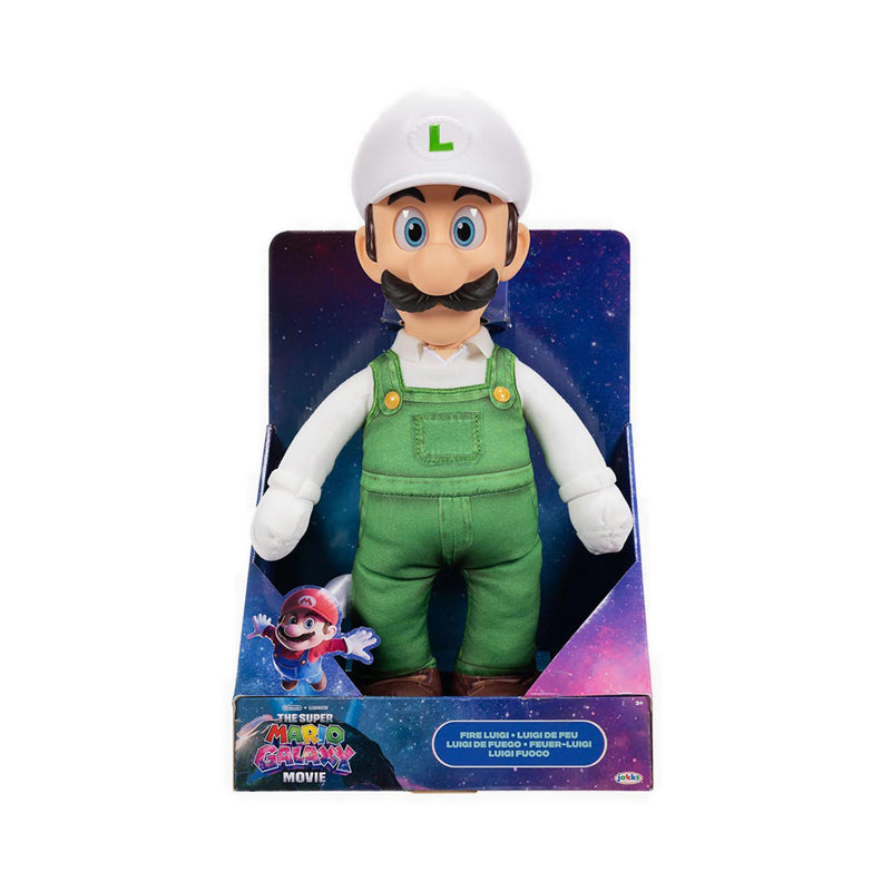 The Super Mario Galaxy Movie – 15" Posable Plush – Fire Luigi - SM8432374